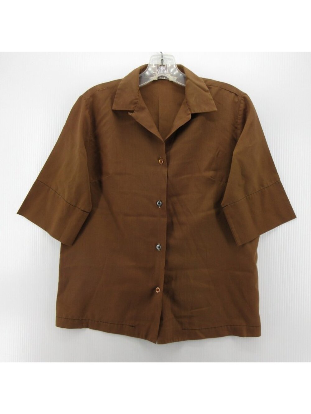 VTG Grants Top 34 Shirt 60s 70s Leisure Loop Collar Camp Medium *